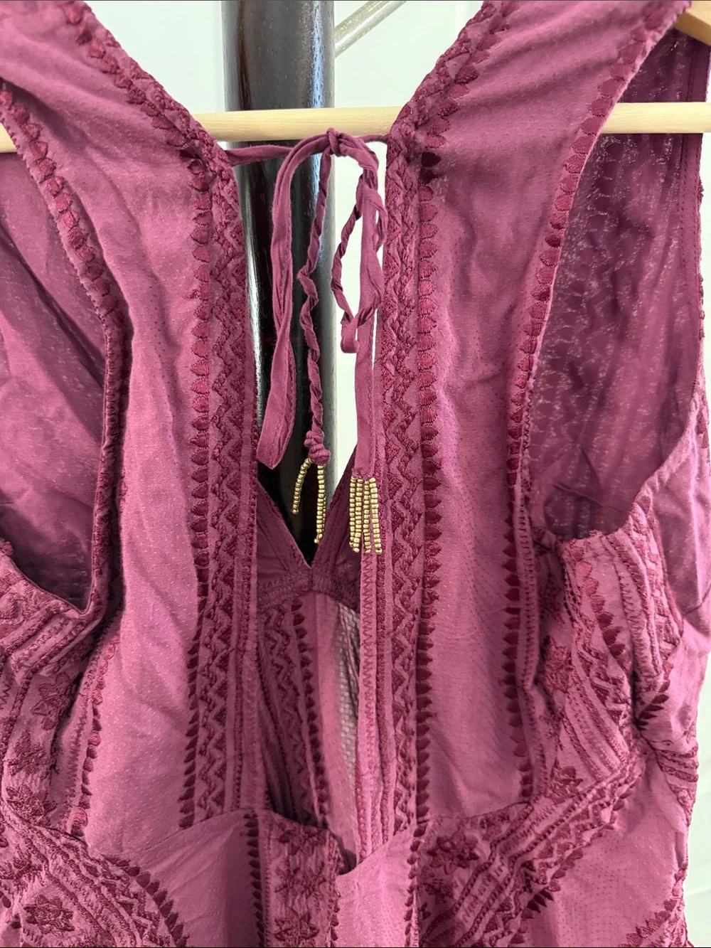 Free People sleeveless embroidered